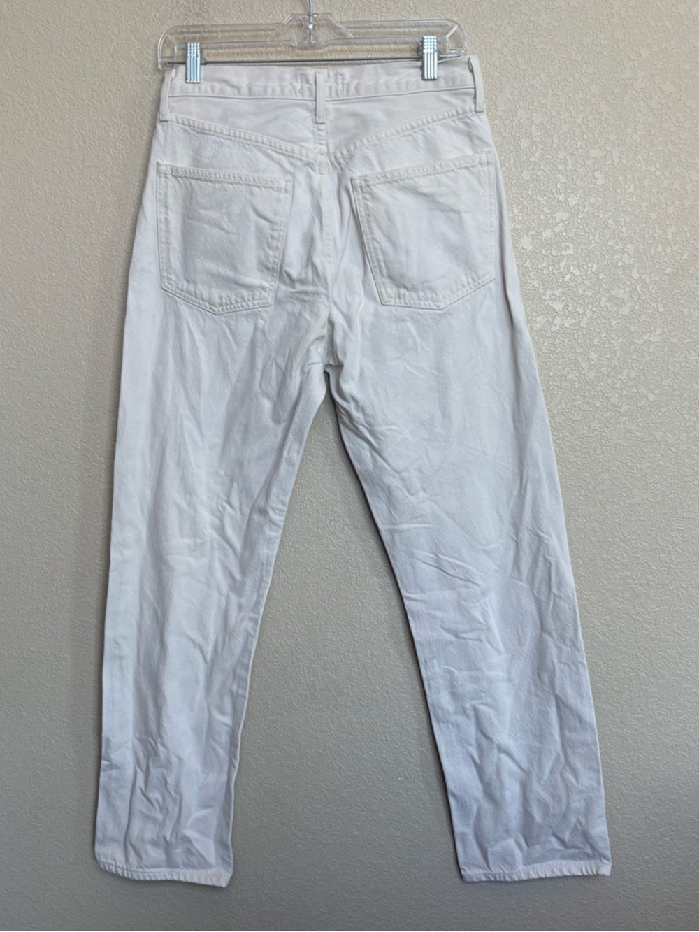Agolde High Rise Straight Jeans in Off-White - Picture 4 of 10